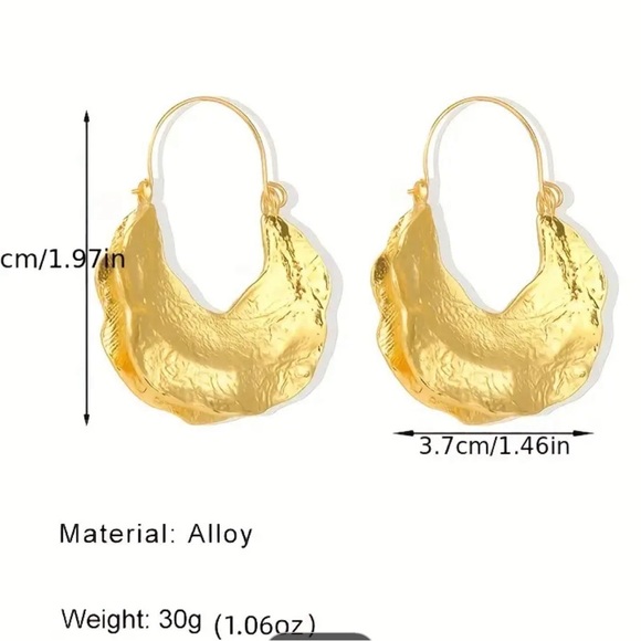 NWT Vintage Heavy Alloy Drop Earrings - Picture 4 of 4